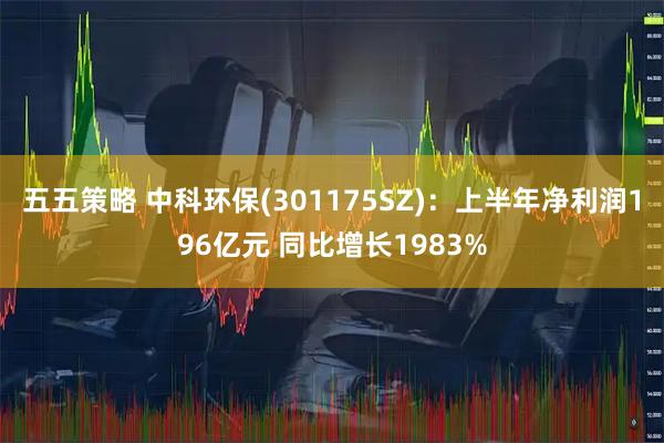 五五策略 中科环保(301175SZ)：上半年净利润196亿元 同比增长1983%